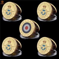 5Pcs Luxembourg Royal Air Force Retired Gold Plated Military Challenge Commemorative Coin USA Souvenir Coins And Gifts