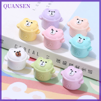 QUANSEN 2pcs dollhouse Miniature จำลองทำอาหาร Ware หม้อนมรุ่น DIY ครัว