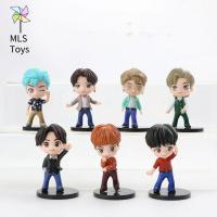 MLS Bangtan Boys โมเดลตุ๊กตาอนิเมะของเล่นสะสมของขวัญตุ๊กตาประดับสำหรับเด็กฟิกเกอร์ของเล่นหุ่นจำลอง Bangtan Boys Group ฟิกเกอร์แอคชั่น