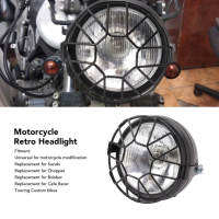 5.75in รถจักรยานยนต์ ไฟหน้า High Beam 35W Universal Waterproof Super Bright Vintage Headlamp