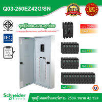 Schneider Electric ชุดตู้โหลดเซ็นเตอร์สแควร์ดีเฟรม(SET) 250A ขนาด 42 ช่อง+เมนเบรกเกอร์ 250A, 25kA + ลูกย่อยเซอร์กิตเบรกเกอร์ ขนาด 32A/20A/16A Square D Classic Load Center