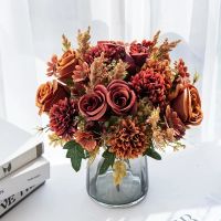 【CC】 Artificial Flowers Bouquet European-Style Holding Exquisite Wedding Decorations for Vases Fake