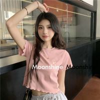 COD DSGTREYTTRYUII Moon เสื้อครอป เสื้อแฟชั่นผู้หญิง y2k สีพื้น สําหรับผู้หญิง ใส่ไปคลับ ปาร์ตี้ 2023 NEW 23022009