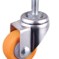 1/1.5/2 Inch Nylon Swivel Castor Wheel for Shopping Trolleys M6/M8/M10 Thread Bolts Casters Office Chair Wheelchair Wheels Furniture Protectors Replac