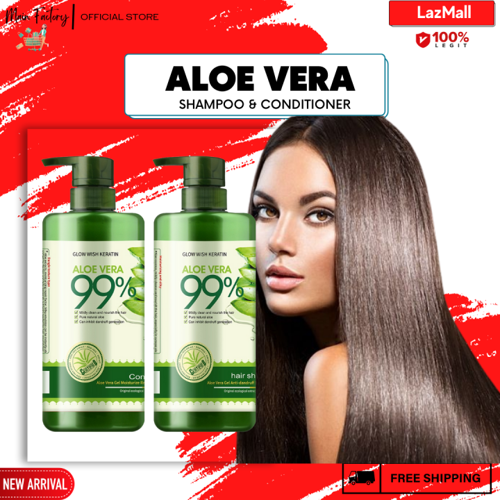 99% Aloe Vera Shampoo 800ml & Conditioner 700ml Our Moisturizing ...