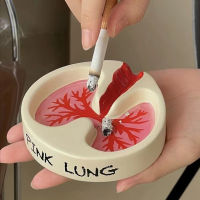 Creative เรซิ่น ashtray เครื่องประดับสีชมพู Lung ตกแต่งของขวัญ Anti-Fly ashtray ashtray ห้องนั่งเล่น Modern Home ornamentcoration