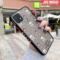 เคส JIUMOO สำหรับ Infinix 10i ร้อนสมาร์ท5 Pro เคส X658E X695B รูปกระต่ายขอบสี่เหลี่ยมบางมีน้ำค้างแข็งโปร่งใสแข็งปลอกซิลิโคนเคสป้องกันเลนส์กล้องคลุมทั้งหมดกันกระแทก