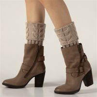 【CW】 Women  39;s Warm Woolen Socks and Foot Warmers  Twist Knit Boot Cover Leggings Shoes Decoration