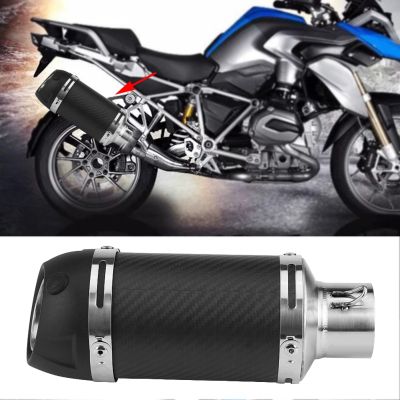 51mm Universal Motorcycle Modified Real Matte Carbon Fiber Exhaust Muffler Pipe with DB Killer