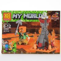 ProudNada Toys ของเล่นเด็กชุดตัวต่อเลโก้มายเวิร์ด(แบบที่1) LEZI MY WORLD 69 PCS 63060