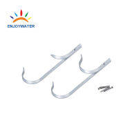 Swimming Pool Supplies 2pcs Aluminum cket Hook Pole Hose Hangers Set with Screws