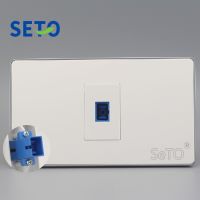 SeTo 120 Type One Port Optical SC Panel Wall Plate Socket Keystone Faceplate