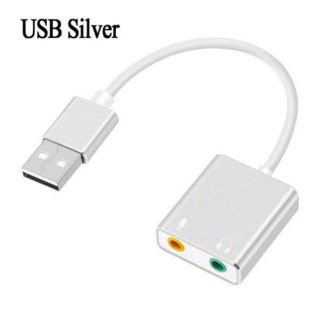 7.1 USB Sound Card Jack 3.5mm USB Type C Audio Cable Adapter Free Drive