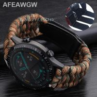 2023เดิม☽22มม. สำหรับนาฬิกา Samsung Galaxy Watch 3/4/5 40,สาย44มม. คลาสสิก46 42มม. สำหรับ Huewei Watch GT กำไลข้อมือไนล่อนถักสำหรับกีฬากลางแจ้ง