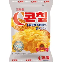 [สินค้าใหม่]crown corn chip ขนมเกาหลี ขนมอบกรอบชนิดแผ่นรสข้าวโพด คราวน์ คอร์น ชิพ 44g 콘칩군옥수수