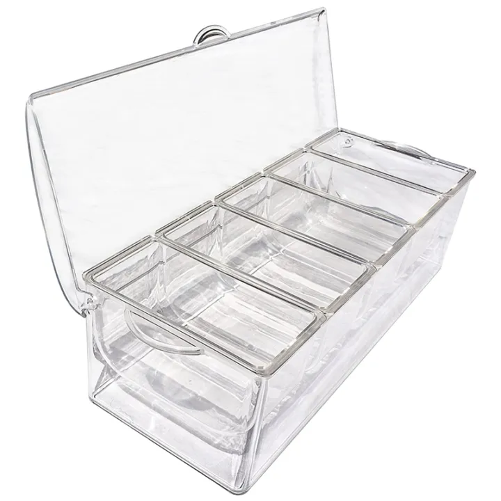 Ice Cold 5 Compartment Condiment Server Rack-Service Tray Container ...