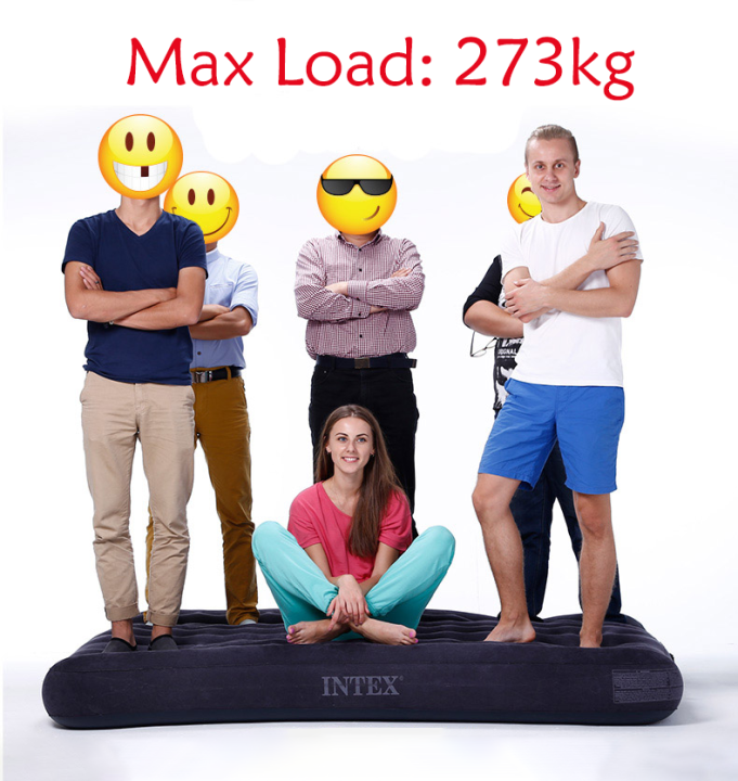 เตียงเดี่ยวขนาดควีนไซส์-6-ฟุตหมอน-2-ใบและที่ปั๊มลมไฟฟ้า-intex-air-mattress