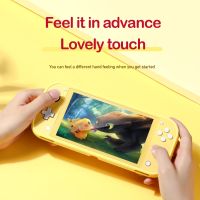 For Nintendo Switch Lite 5.5 Inch Case TPU Silicone Soft Protective Plain Cover Half-Wrapped Washable Anti-Fall Bag With 2 Caps