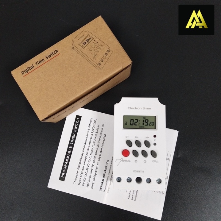 ถูกสุด!! Digital Timer KG316TII นาฬิกาตั้งเวลาดิจิตอล 16 โปรแกรม 220V 25A สต็อกในไทย สินค้า