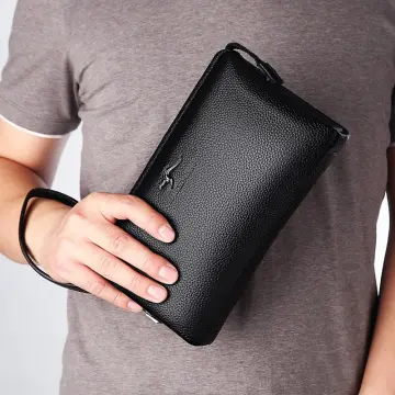 US$33.25-Brand Mens Wallet New Clutch Bag Anti Theft Password Lock Purse  Male Large Capacity Wallet Zipper Handbag Portafoglio -Description