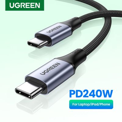 UGREEN 240W USB C To USB Type C Cable Ultra Fast Charging Cable PD 240W Fast Charger 5A USB C for Xiaomi Macbook iPad USB C Cables  Converters