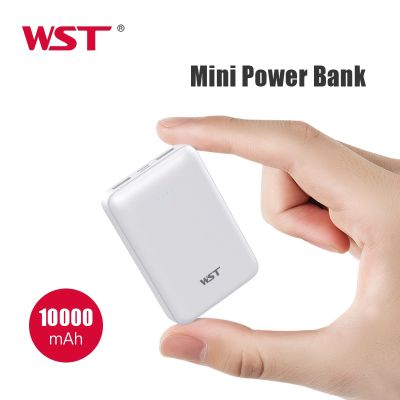 WST 10000mAh Mini Portable Power Bank Double Input Output with USB C Micro USB Mobile Phone Charger ( HOT SELL) tzbkx996