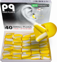 Peace&amp;Quiet PQ Small Ear Plugs for Sleep - 40 Small Foam Earplugs for Sleeping for Small Ear Canals! Noise Cancelling 32 dB, Sound Blocking, Premium Soft Earplugs for Women and Men, Ear Plugs to Block Snoring