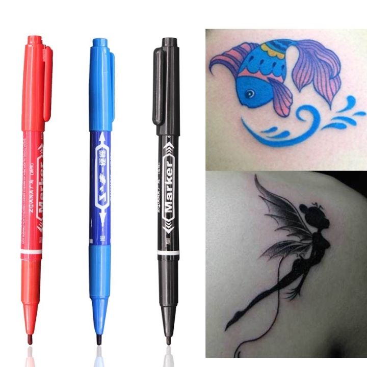 Buy Anself 6 Colors Tattoo Pen Waterproof Plastic Tattoo Transfer Skin  Marker Colorful Permanent Pen Makeup Tattoo Accessories Online at Low  Prices in India  Amazonin