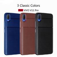 ESHOPPE - VIVO V11i / VIVO V11i แฟชั่นคาร์บอนไฟเบอร์ออโต้โฟกัสกล่องฝาครอบ อ่อนสำหรับ VIVO V11i / VIVO V11I ทรศัพท์กรณี Funda Capas Back Cover "6.3 inch"