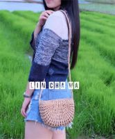 Crossbody bags กระเป๋าสานทรงสวย สะพายข้าง ขนาด 8”x6” นิ้ว