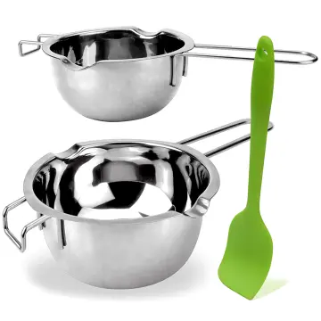 2 Pack Double Boiler Pot Set Stainless Steel Melting Pot for