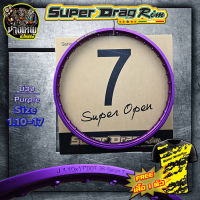 (ขายเป็นวงนะครับ) วงล้อ ขอบล้อSUPER DRAG RIM ล้อซุปเปอร์แดร๊ก วงล้ออลูมิเนียม Series7 Super Open สีม่วง 1.10/1.20/1.40-17 เลือกขนาดด้านใน