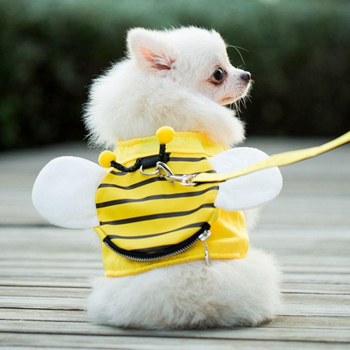 cute-bee-yellow-vest-chest-strap-traction-belt-wings-backpack-design-small-medium-dogs-cat-comfortable-pet-supplies