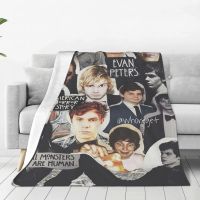 2023 in stock Cute Evan Peters Movie Actor Blanket Coral Fleece Plush Summer Multi-function Soft Throw Blankets for Bedding Car Bedding Throws，Contact the seller to customize the pattern for free