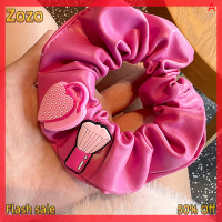 Zozo ✨Ready Stock✨ ห่วงรัดผมตุ๊กตาบาร์บี้สีชมพูน่ารักสายรัดศีรษะเจ้าหญิงดิสนีย์สำหรับล้างหน้าของคุณดูดซับสายรัดข้อมือ