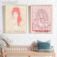 ดอลลี่ผ้าใบวาดภาพเวอร์จินแมรี่ผู้มีข้อความเกี่ยวกับศาสนาเพลงลูกทุ่ง Amy Winehouse โปสเตอร์ย้อนยุคห้องนั่งเล่นรูปภาพการตกแต่งบ้านจัดส่งเร็ว!