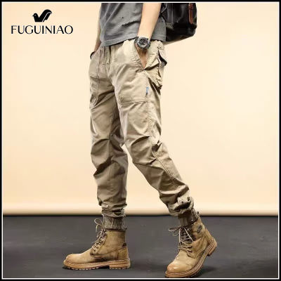 Fuguiniao ชายฤดูร้อนกางเกงสบายๆกางเกงกางเกงสี PURE M-4XL-Free การจัดส่ง