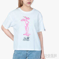 DOSH WOMENS T-SHIRTS PINK PANTHER เสื้อยืดทรงตรง คอกลม แขนสั้น ผู้หญิง DPPWT1003-OW