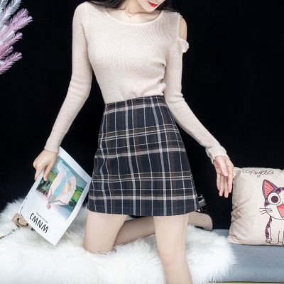 ‘；’ Harajuku Women Plaid Skirt Winter Chic High Waist A-Line Skirts Vintage 4 Color Invisible Zipper Ladies Mini Casual Skirt