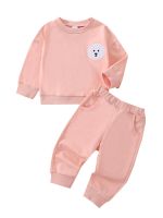 Toddler Baby Boys Girls Cartoon Animal Sweatshirt and Elastic Waist Band Pants Outfit Fall Winter Clothes Set  by Hs2023