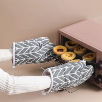 Kitchen Cotton And Linen Baking Gloves Microwave Oven Gloves Heat Insulation High-temperature Oven Scald Proof Gloves