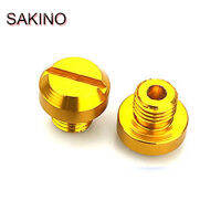 SAKINO M10 M8รถจักรยานยนต์2ชิ้น * 1.25ปลั๊กรูกระจก CNC ฝาครอบฝาเกลียวสลักเกลียวสำหรับอุปกรณ์ฮอนด้าซูซุกิยามาฮ่าของ Kawasaki