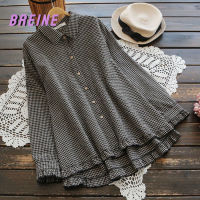 BREINE เสื้อผู้หญิงไซส์ใหญ่พิเศษ,เสื้อหลวมๆชุด503b116เสื้อลินินผ้าฝ้ายฤดูใบไม้ผลิฤดูใบไม้ร่วง