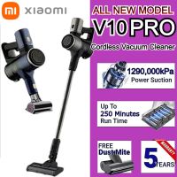 Xiaomi V10 PROเครื่องดูดฝุ่นไร้สายมีหน้าจอ LED กำลังดูดสูง 190w และแบตเตอรี่แบบชาร์จไฟได้ โหมดปรับความเร็วได้ Cordless Vacuum Cleaner