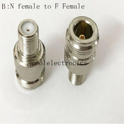 2pcs N Male Female to F Type Male Female straight RF Coaxial Cable Connector Adapter