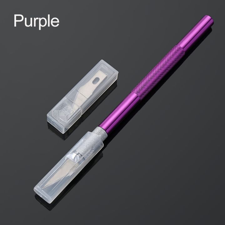 yf-6pcs-blade-metal-handle-professional-stationery-craft-cutting-tools-exact-aluminum-alloy-carving-pen