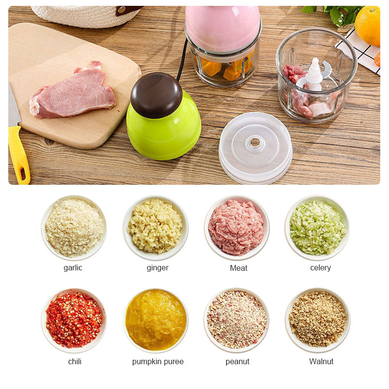 350W 600L Capsule Cutter Mini Electric Meat Grinder Hand Mixer Blender Chopper Vegetable Chopper Mincer