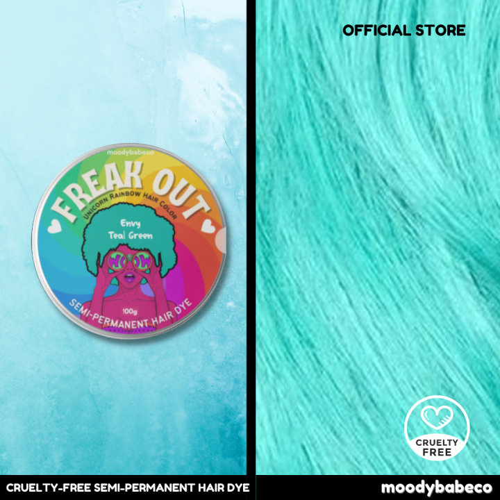 TEAL GREEN SEMI PERMANENT HAIR DYE Cruelty Free SemiPermanent Hair