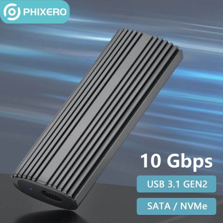 Phixero Grey Metal M Nvme Ssd Hard Drive Box Ngff Sata Pcie