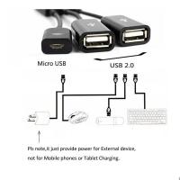 Xiao 3 In 1 Micro USB HUB ชายกับหญิงและคู่ USB 2.0โฮสต์ OTG อะแดปเตอร์เคเบิ้ล3-In-1 Micro USB Hub อะแดปเตอร์